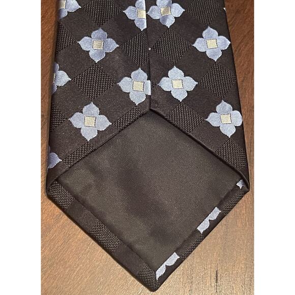 Michael Michael Kors Black Blue 100% Silk Men’s Neck Tie Made In China - Picture 2 of 9